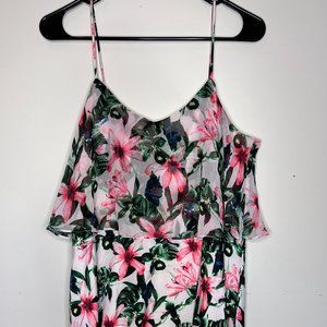 Vince Camuto Floral Dress Lined Industrial Zip Size 12 L